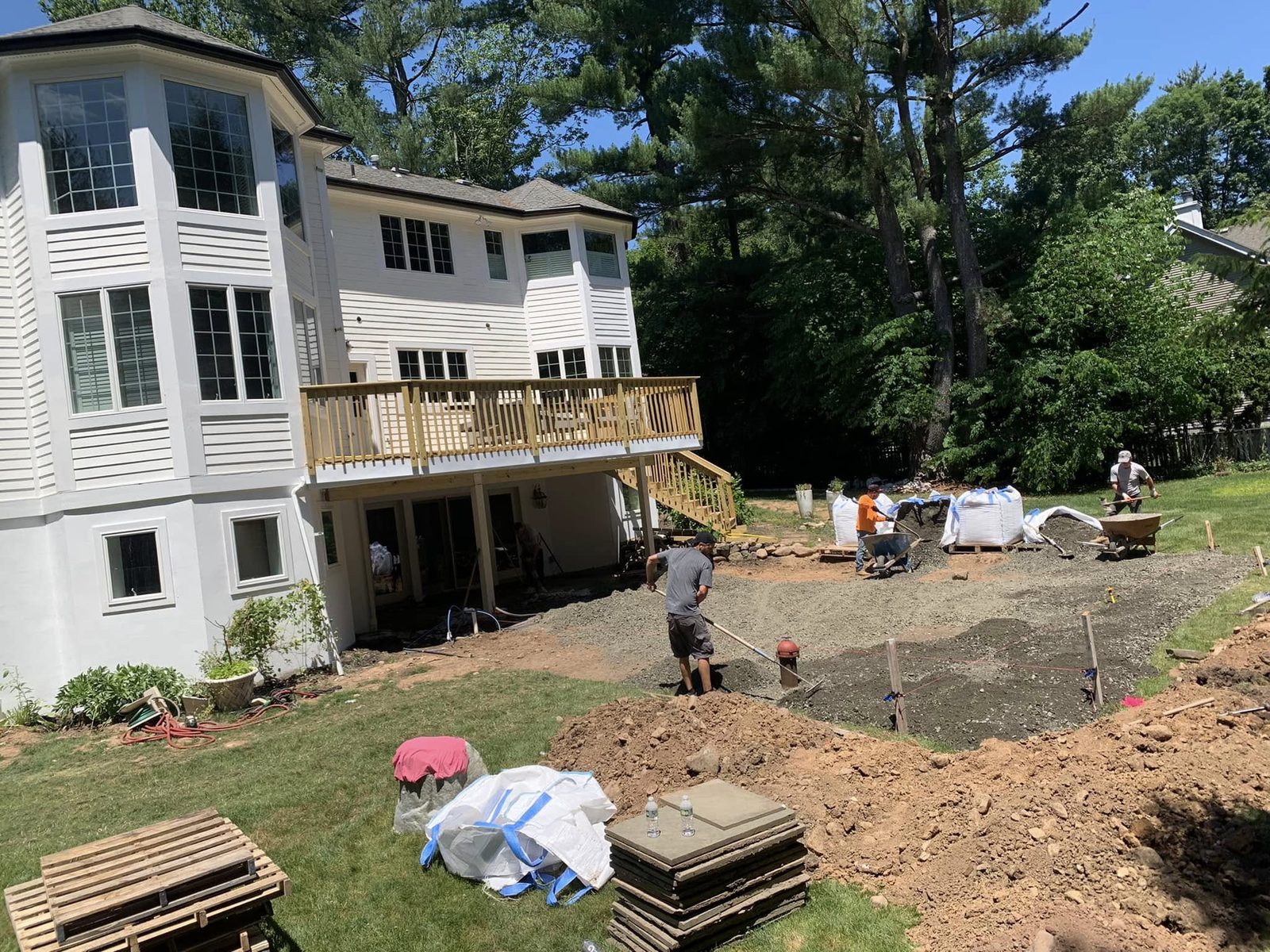Exterior home improvement with new rear deck